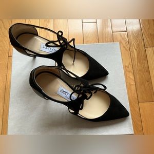 Jimmy Choo Suede / Nappa                                    Color:Black  Size:36